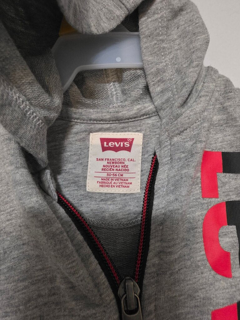 Levi's Newborn Grey Zip-Up Hoodie