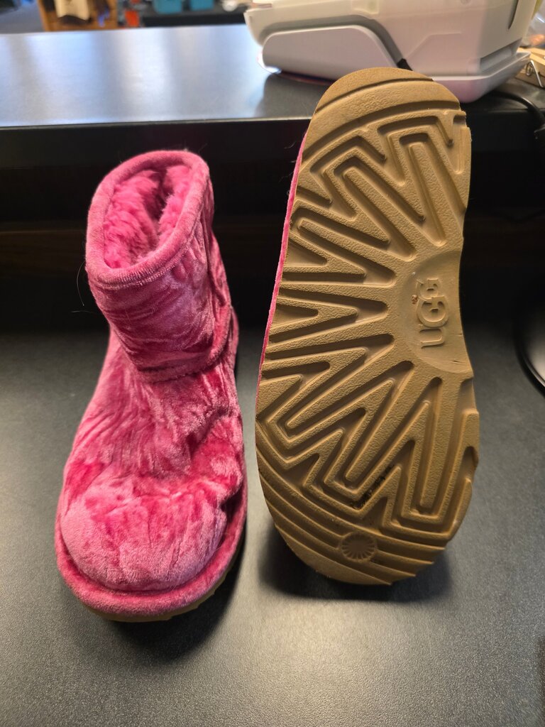 Classic Mini Velvet Pink UGG Slippers