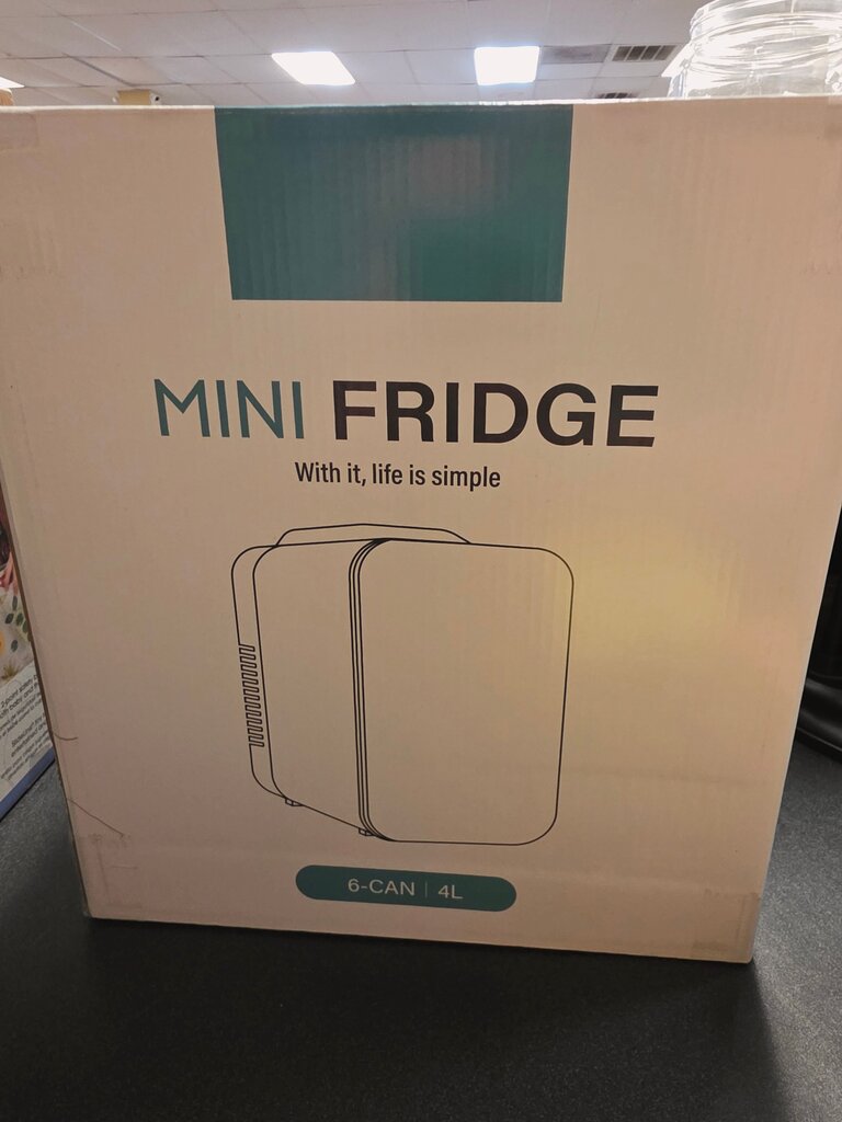 Compact Mini Fridge 4L 6-Can Cooler