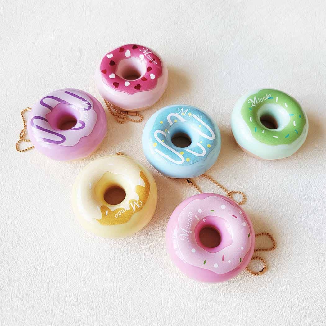 Donut Lip Gloss with Key Ring: ASSORTED COLOR / ONE SIZE(12)