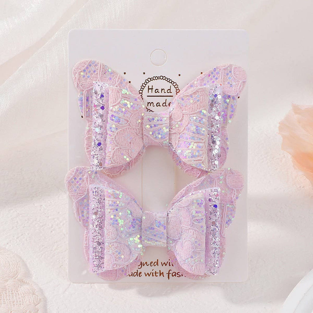 Cute Cartoon Glitter Bow Hair Clip Set_CWAHA6730: TYPE10 / (OS) 1