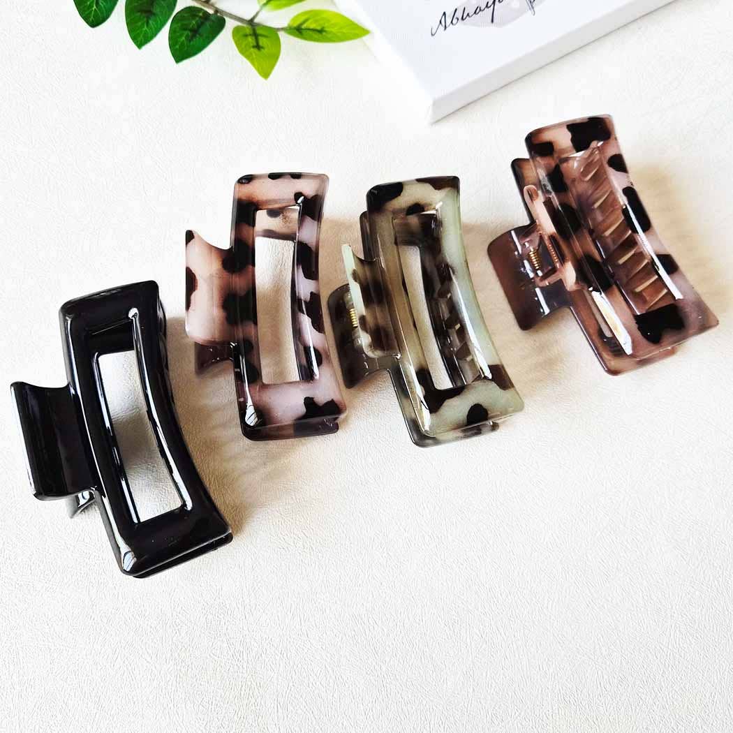 Extra Thick Leopard Hair Claw Clip: Assorted Color / ONE SIZE(12)