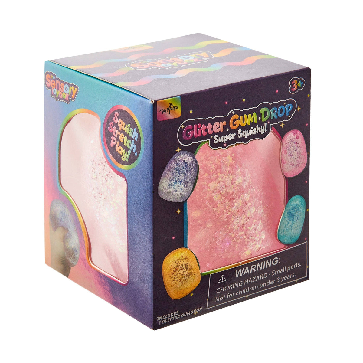 Showcase - Sensory Toy Box: Squishy Glitter Gum Drops Stress Relief Fidget Toy (1pc) Ships Assorted