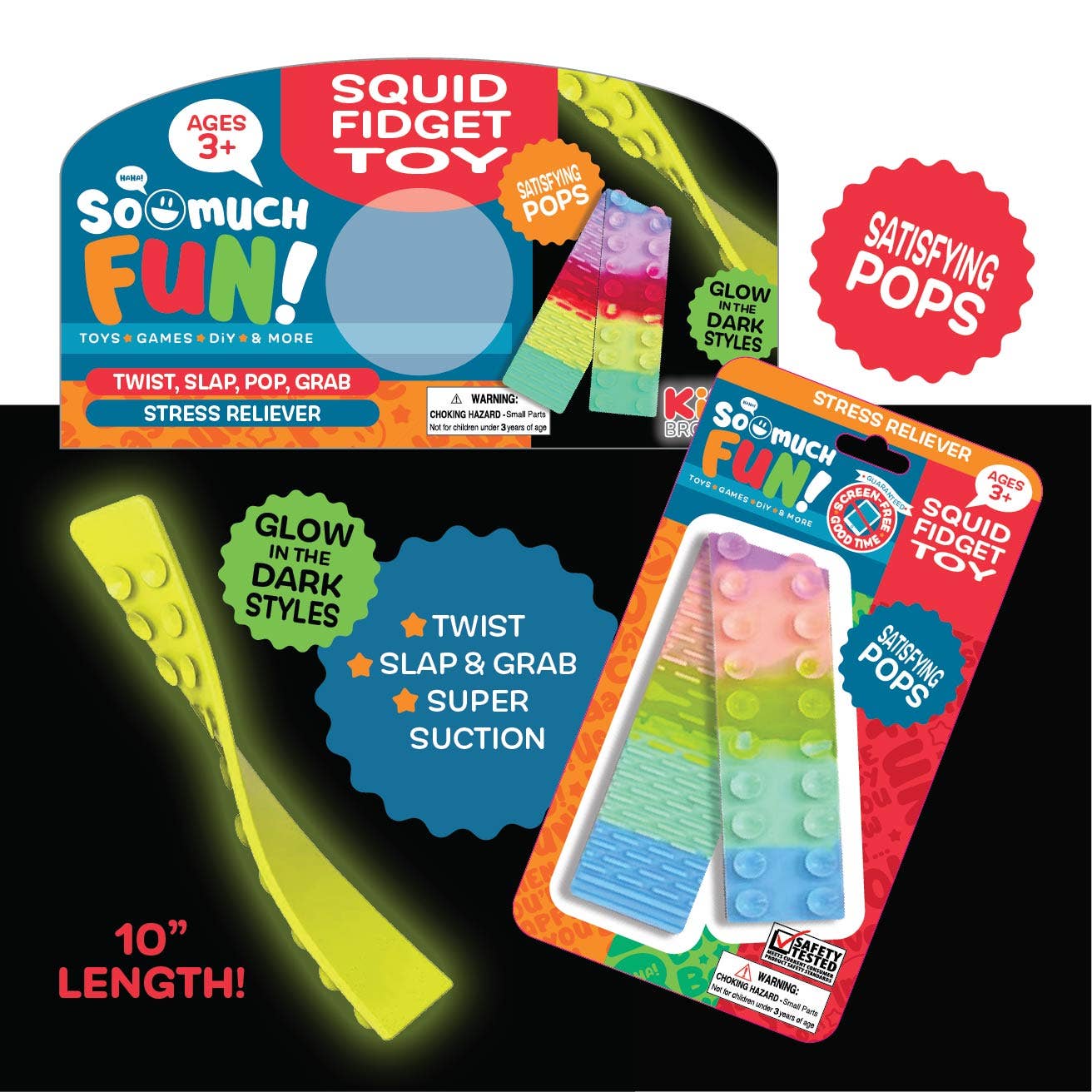 So Much Fun! Glow In The Dark Twist Fidget Toy - 24/Display: Wholesale Price