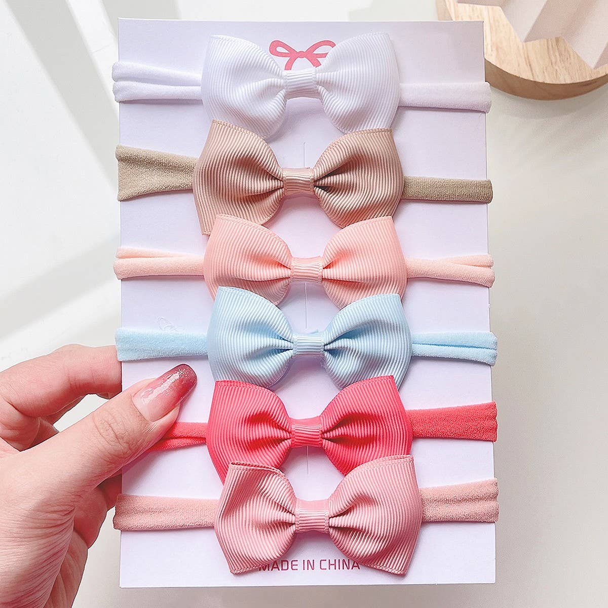 Kids Bow Headband Set – Elastic Nylon No Marks_CWAHA6720: TYPE8 / (OS) 1