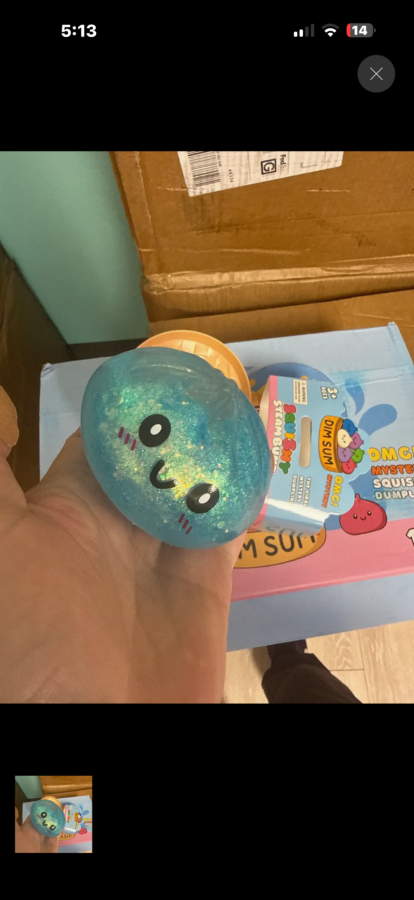 The Viral Dumpling Squishy  - Glitter Edition- 