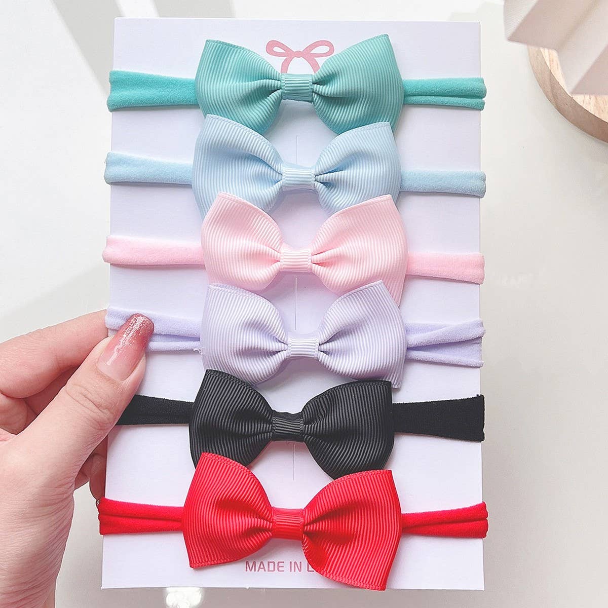 Kids Bow Headband Set – Elastic Nylon No Marks_CWAHA6720: TYPE2 / (OS) 1