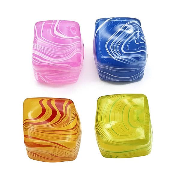 Showcase - SugarSqueez Squishies® Swirl Cube Maltose Fidget Stress Ball (1pc) Assorted Colors