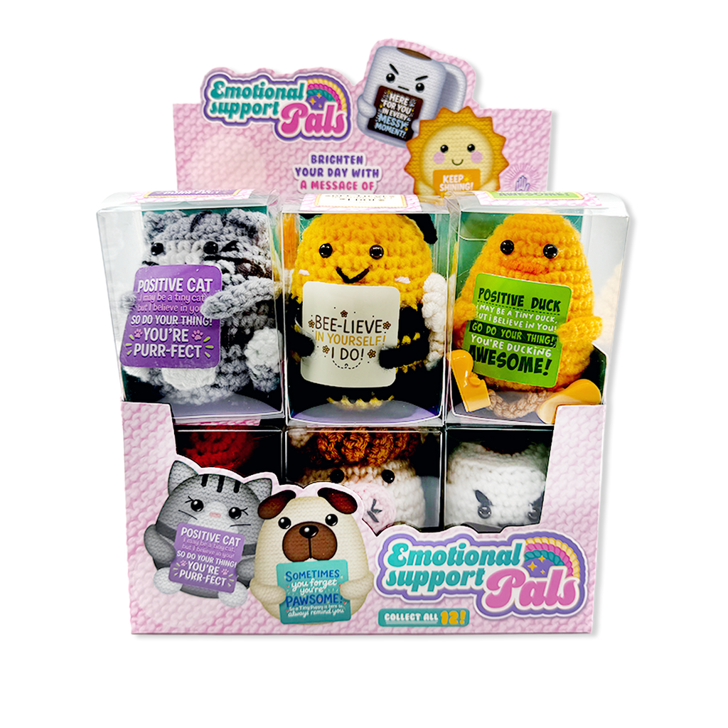 Emotional Support Crochet Plush Pals TOP SELLER - 12/Display: Wholesale Price