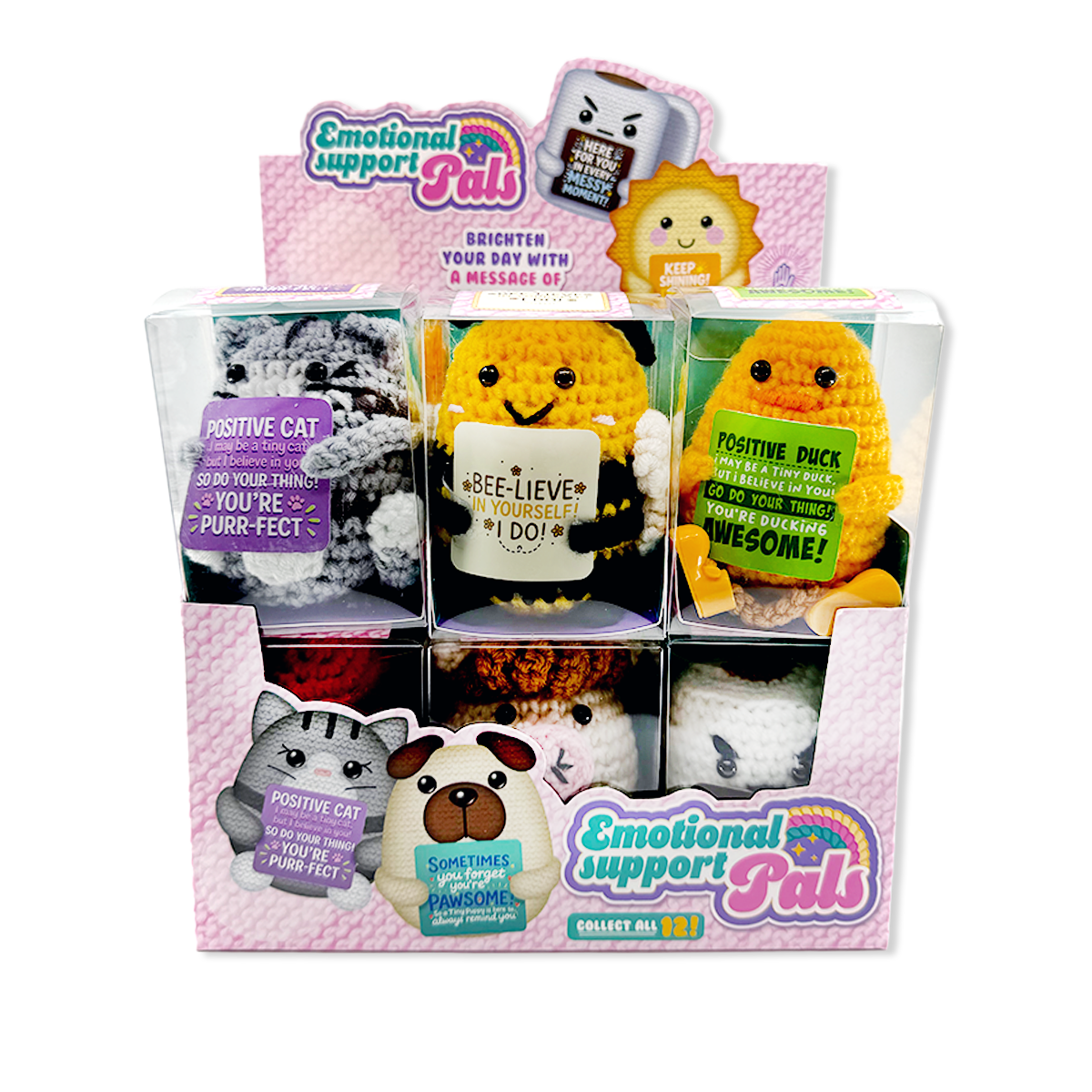 Emotional Support Crochet Plush Pals TOP SELLER - 12/Display: Wholesale Price