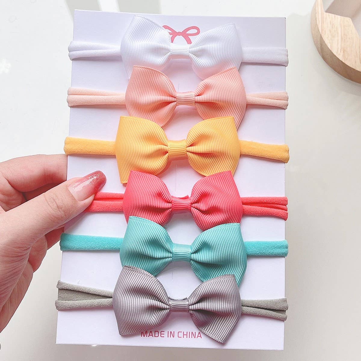 Kids Bow Headband Set – Elastic Nylon No Marks_CWAHA6720: TYPE8 / (OS) 1