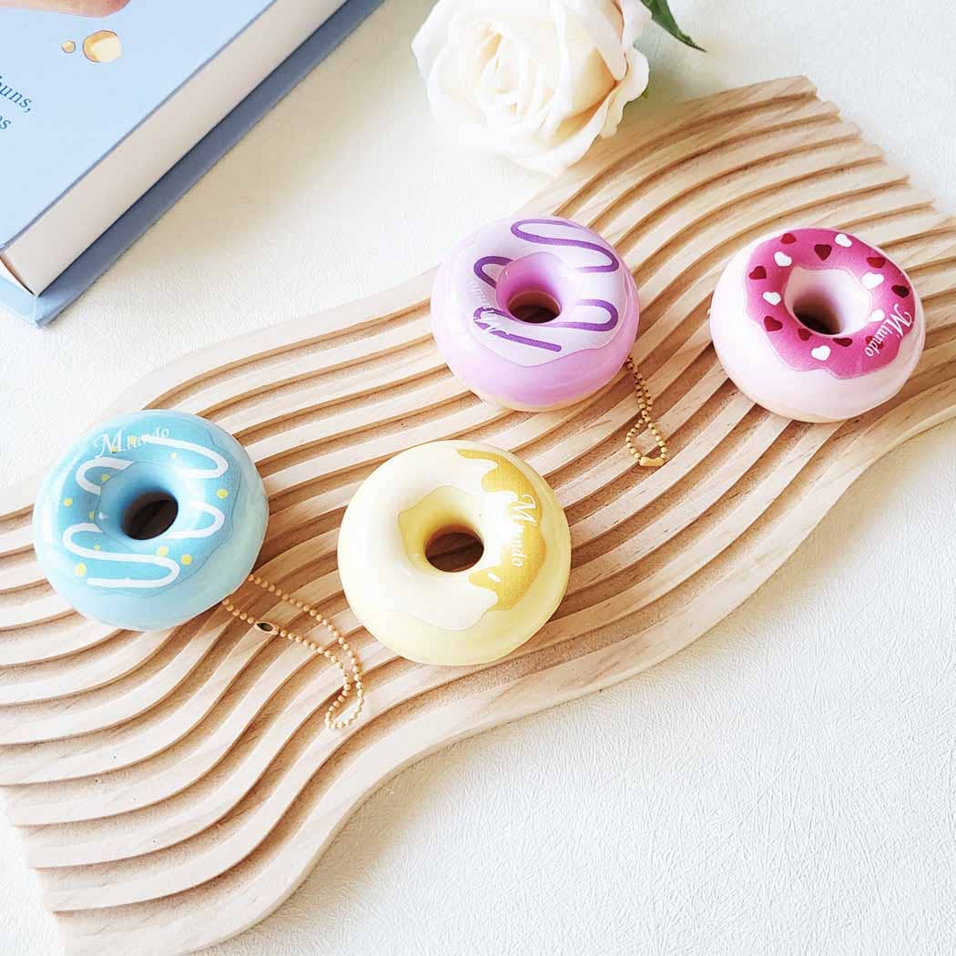 Donut Lip Gloss with Key Ring: ASSORTED COLOR / ONE SIZE(12)