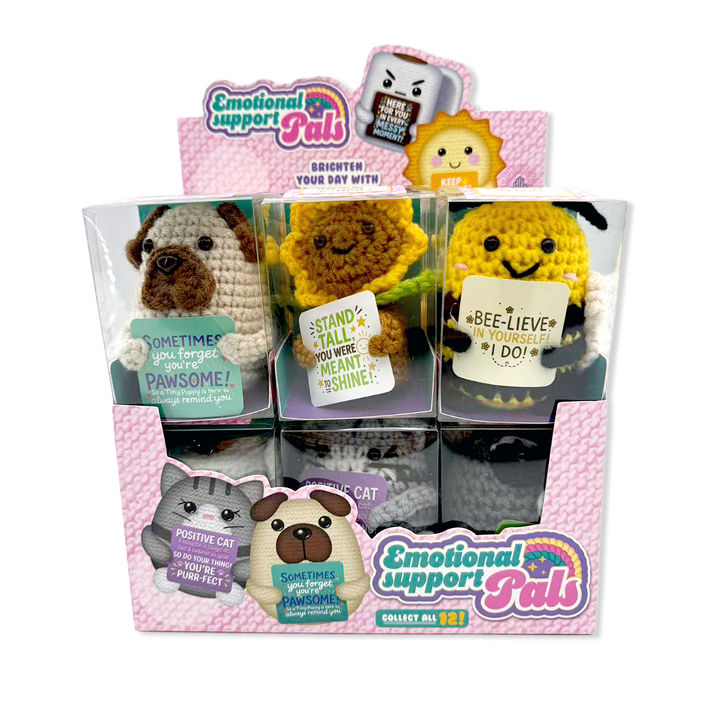 Emotional Support Crochet Plush Pals TOP SELLER - 12/Display: Wholesale Price