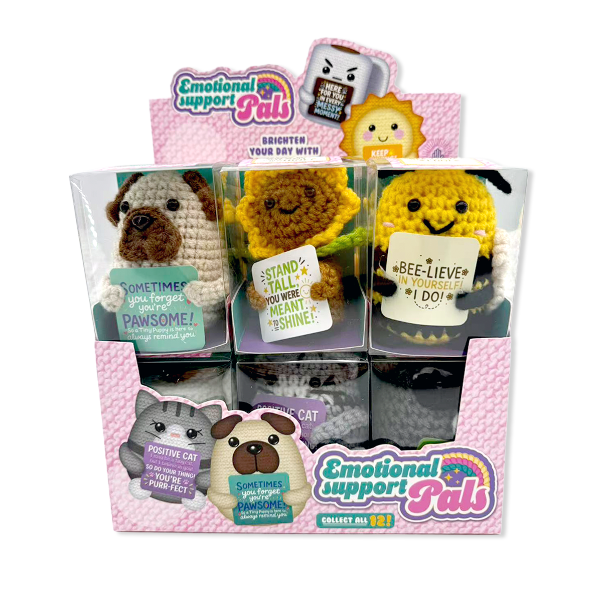 Emotional Support Crochet Plush Pals TOP SELLER - 12/Display: Wholesale Price