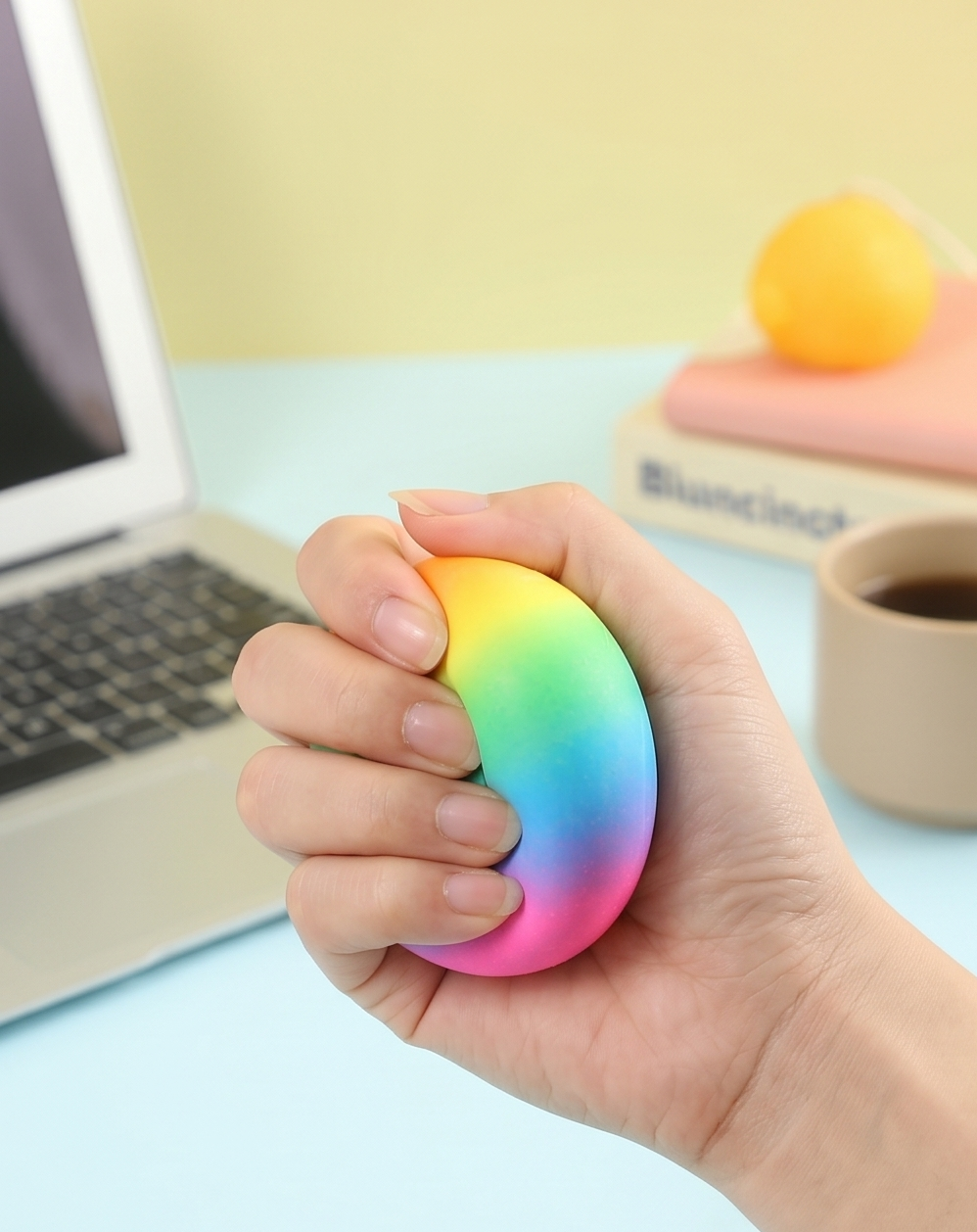 Rainbow Stress Relief Squishy Ball - Soft Sensory Fidget Toy