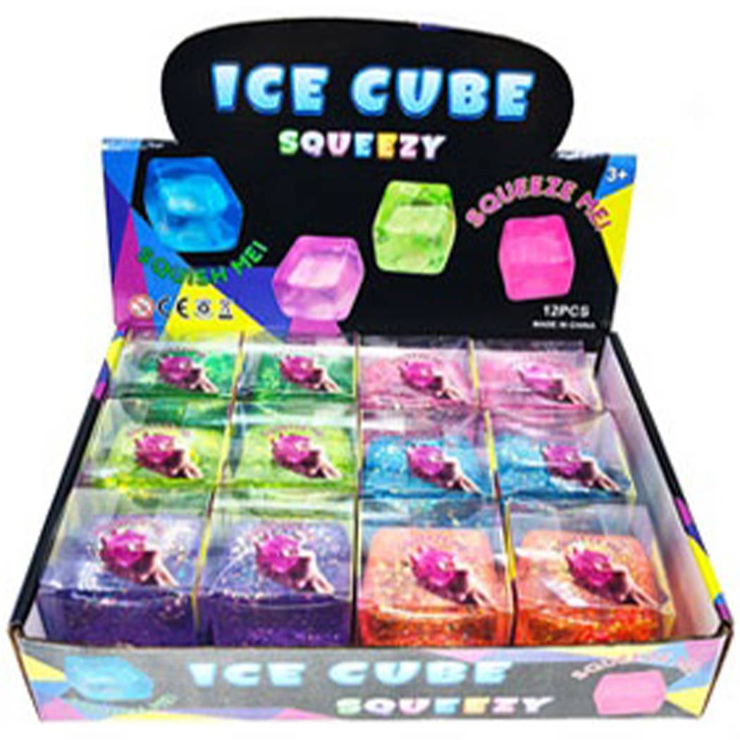 Glittered Maltose Ice Cube Squishy : ASSORTED COLOR / ONE SIZE(12)