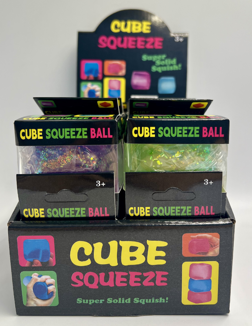 Glitter Ice Cube Squishy Stress Ball fidget toy