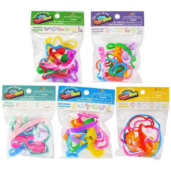 Silicone Shaped Bracelet Pack Assortment BULK - 24/Display: Wholesale Price