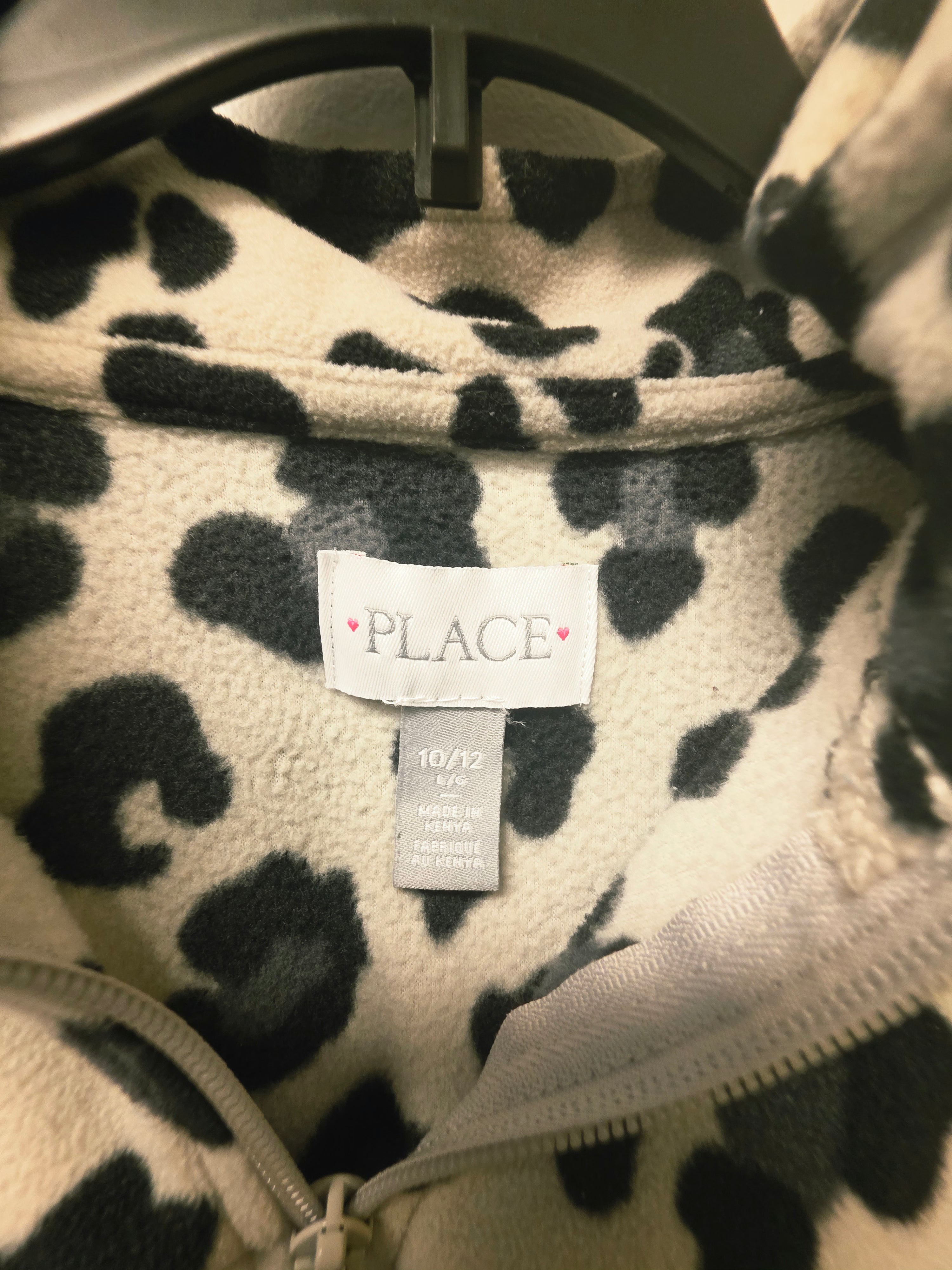 10/12 Leopard Fleece Pullover Childrens Place