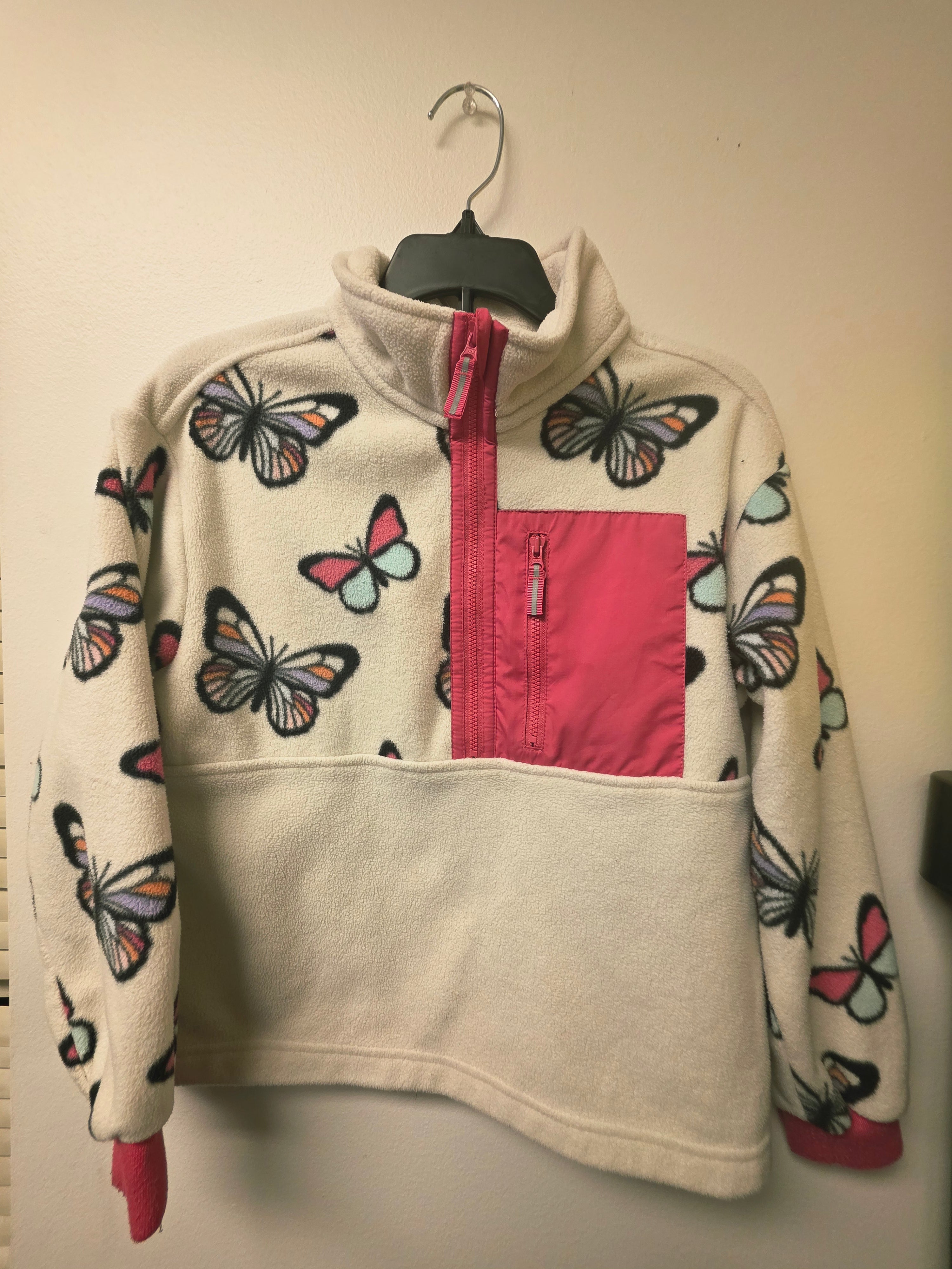 7/8 Butterfly Fleece Pullover