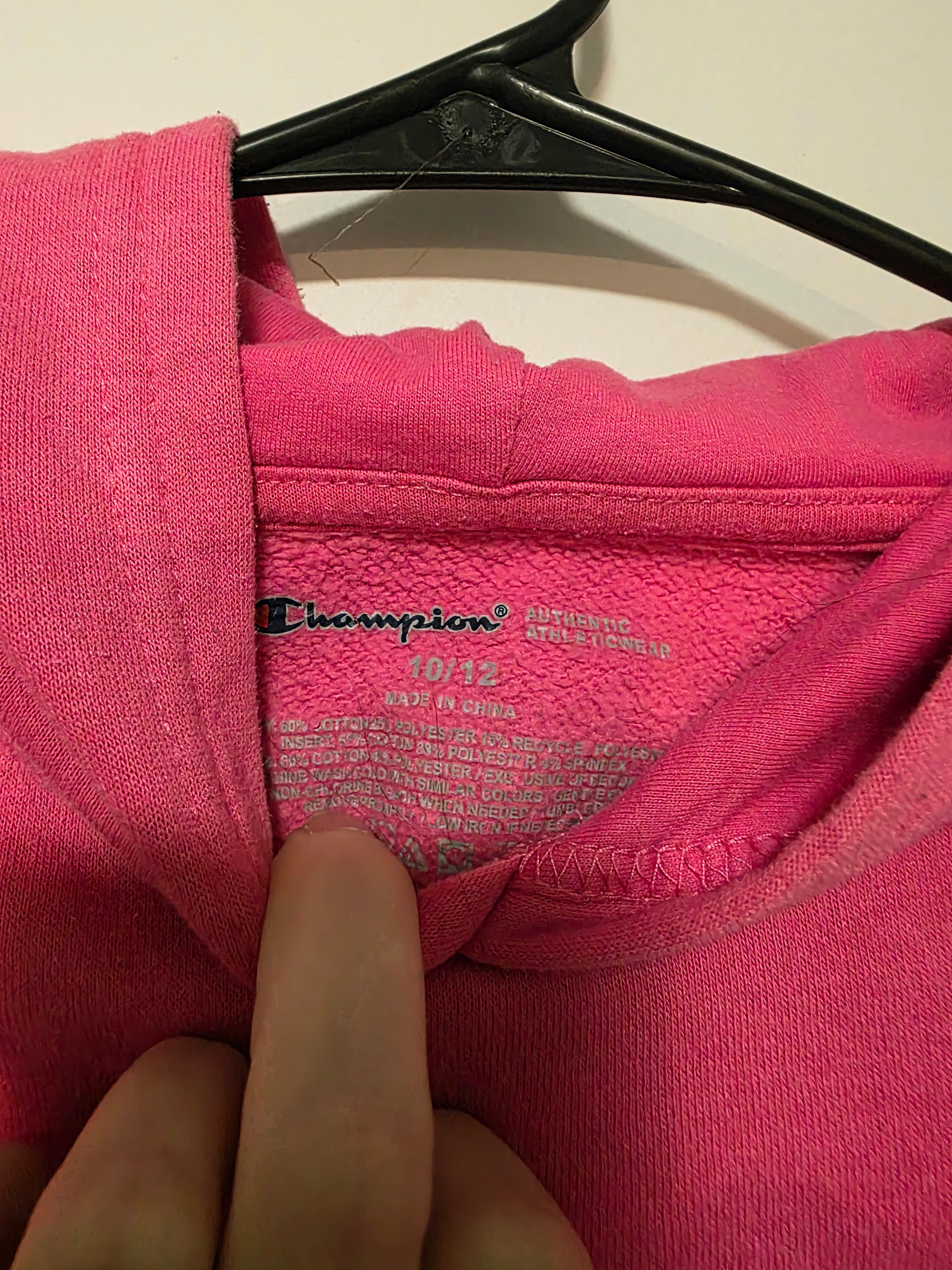 10/12 Champion Hoodie Pink
