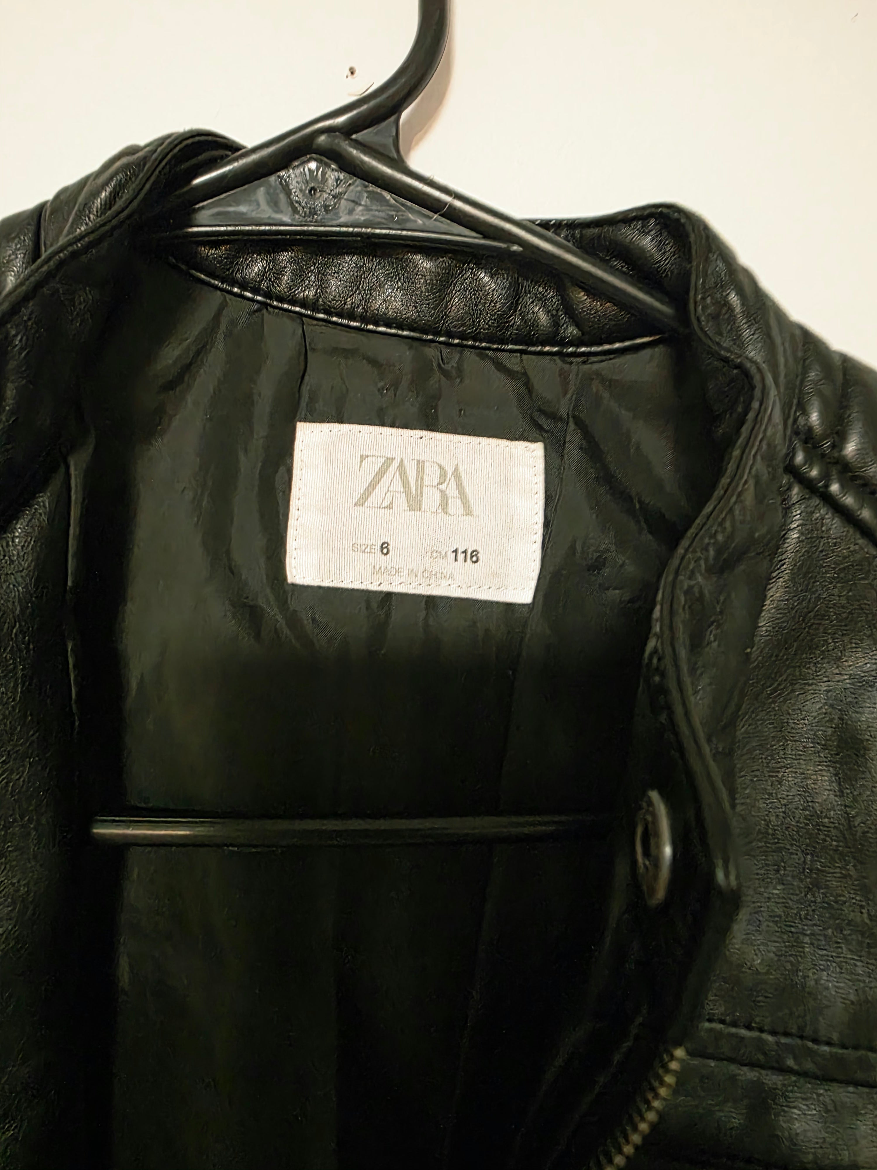 6, Zara faux leather jacket