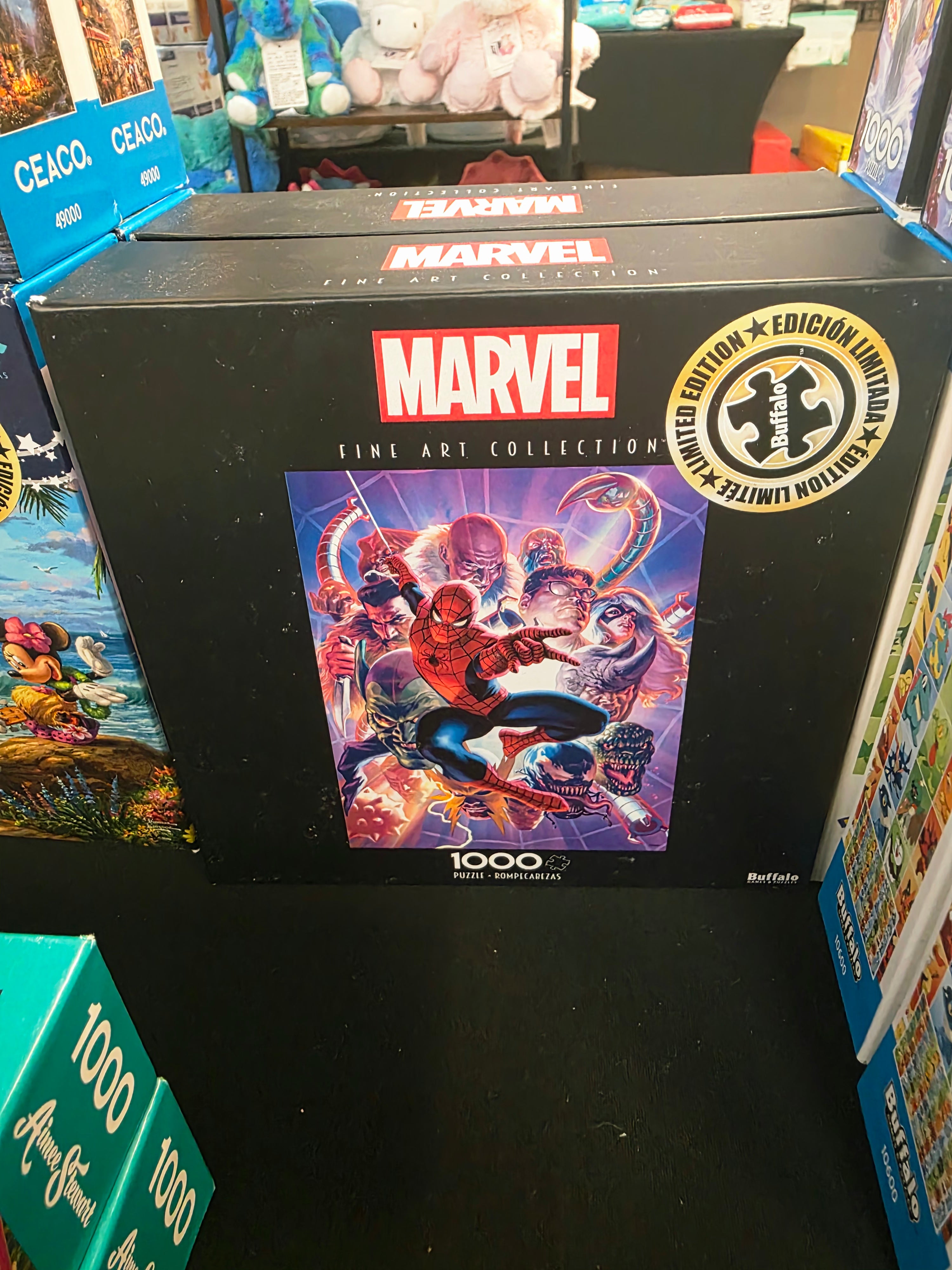 Buffalo Games 1000-piece jigsaw puzzle featuring Spider-Man