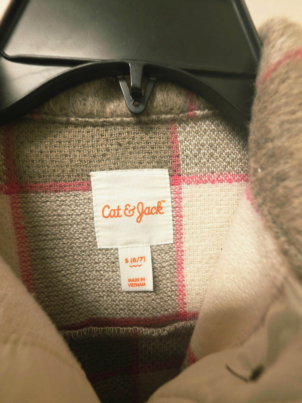 6/7 Plaid Cropped Shacket Cat & Jack