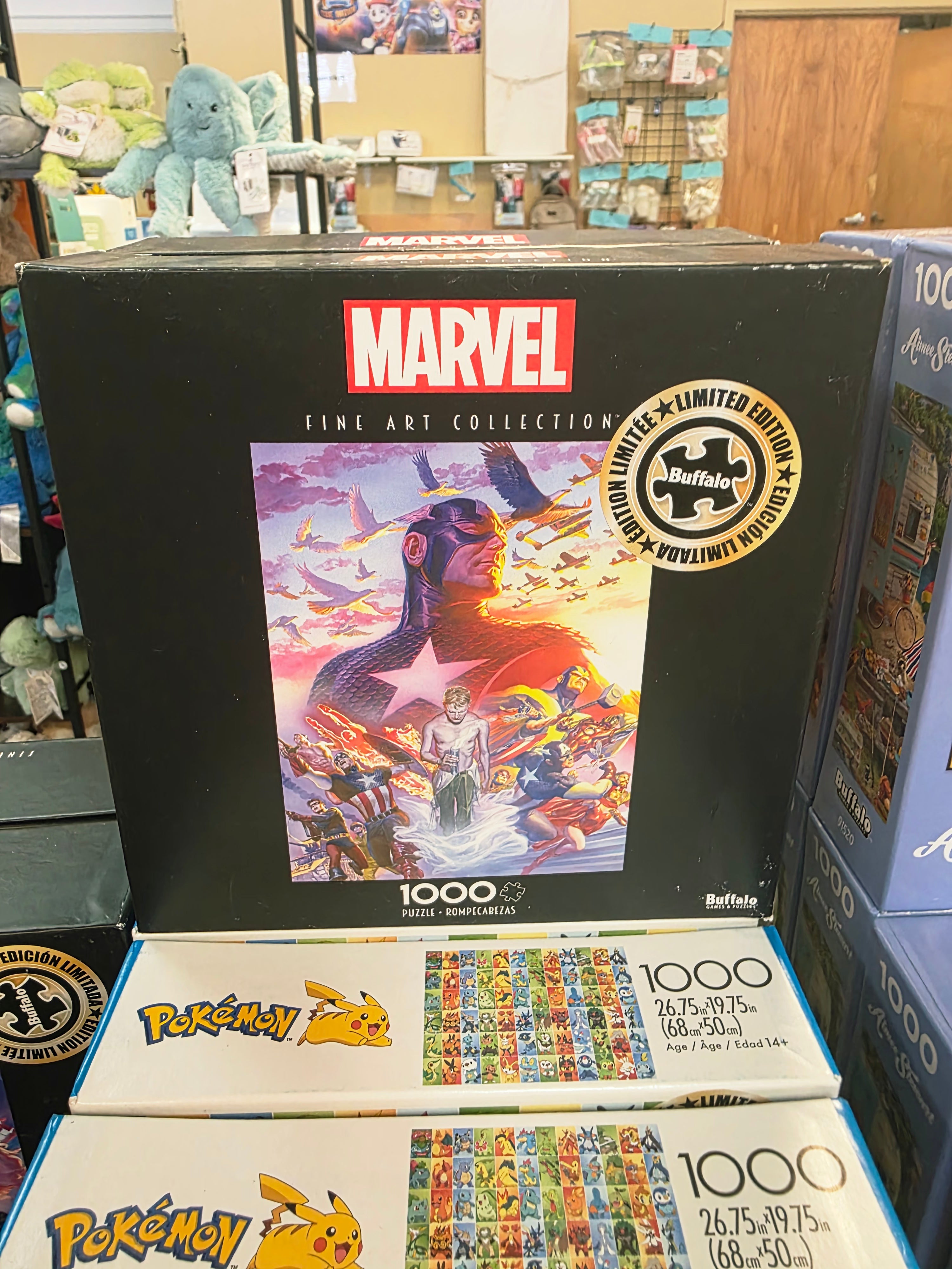 Buffalo Games "Marvel Fine Art Collection" 1000-piece jigsaw puzzle featuring Captain America