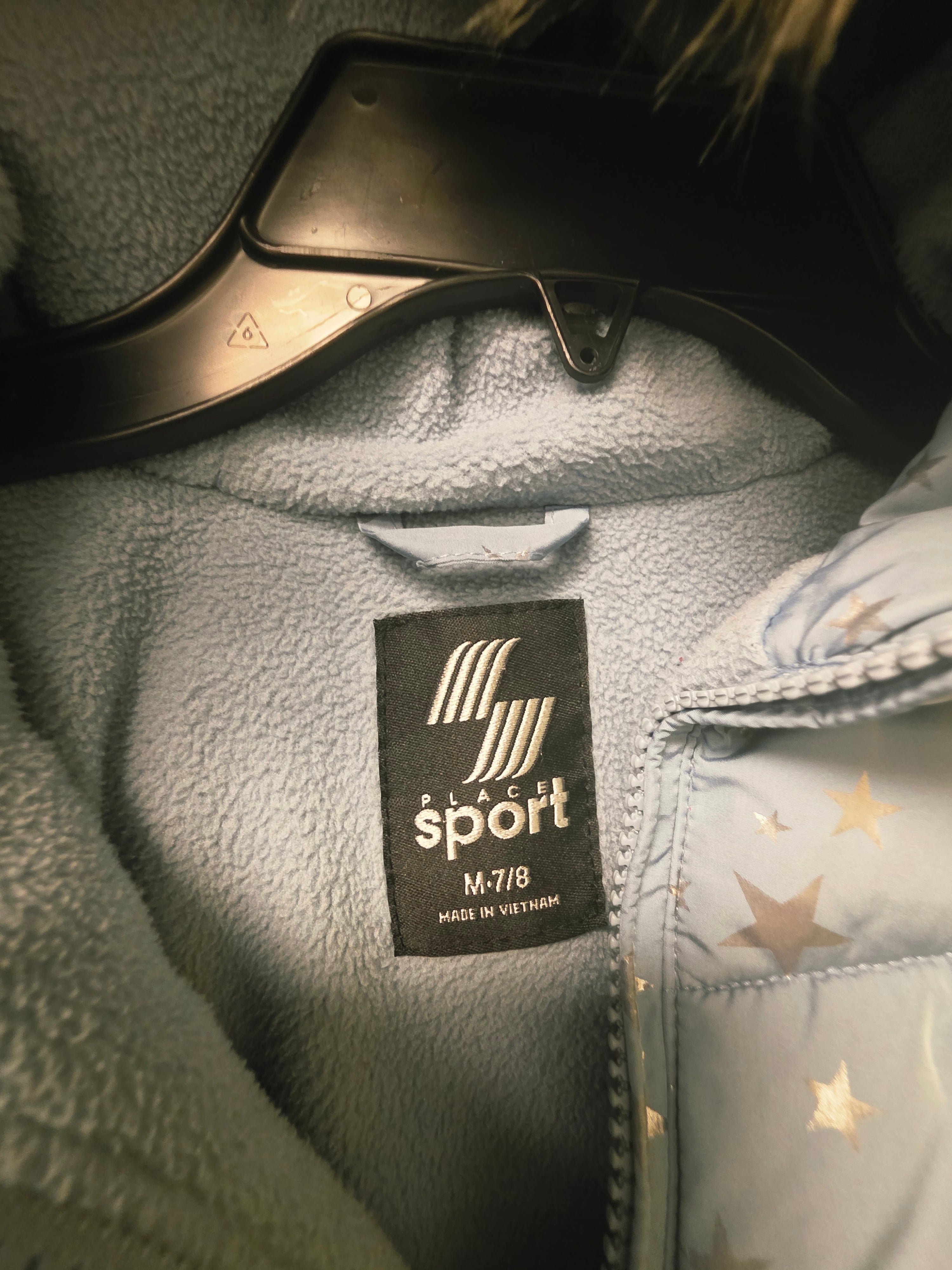 7/8 Star Pattern Puffer Coat Place Sport